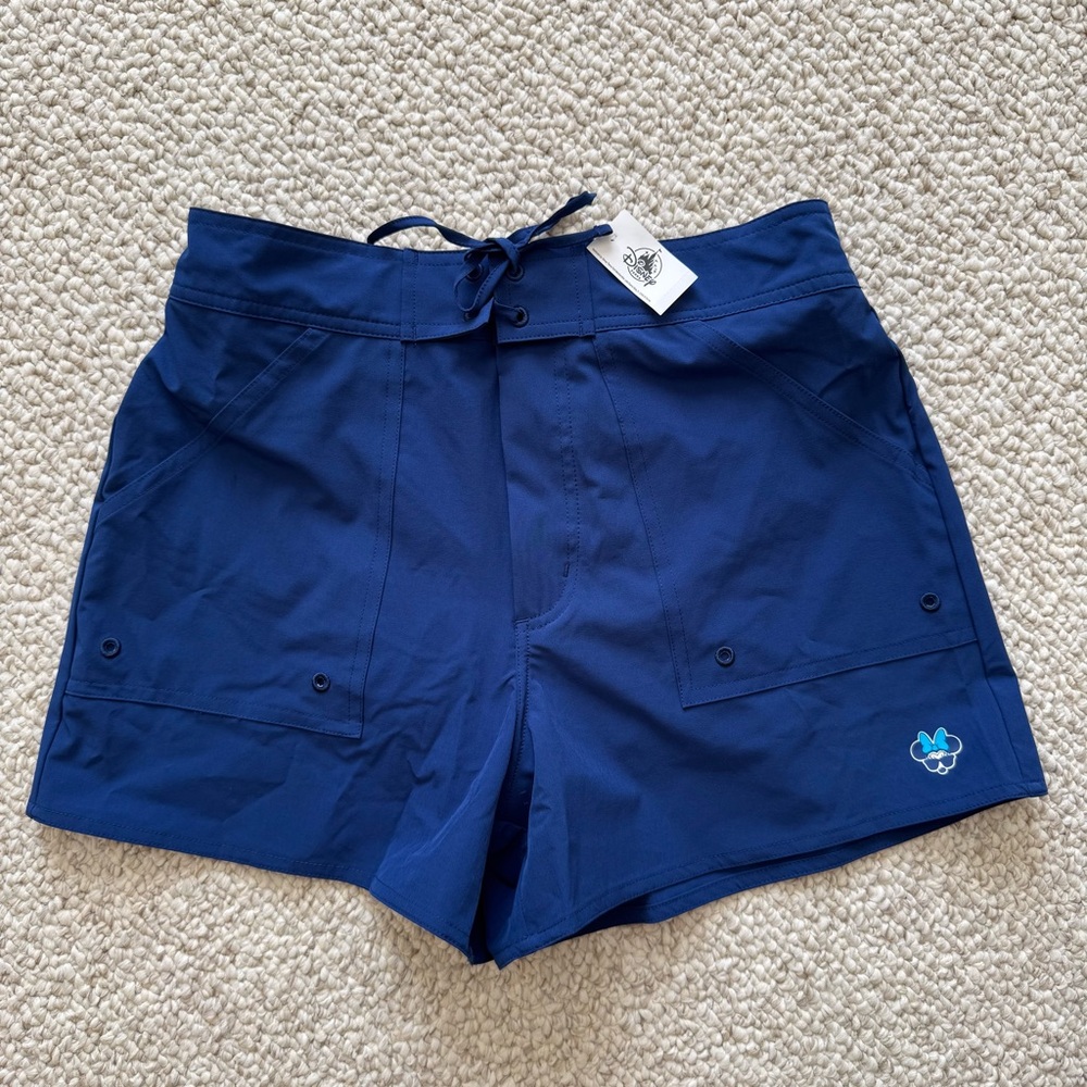 NWT Disney Minnie Mouse Swim Trunk Shorts Size M Blue